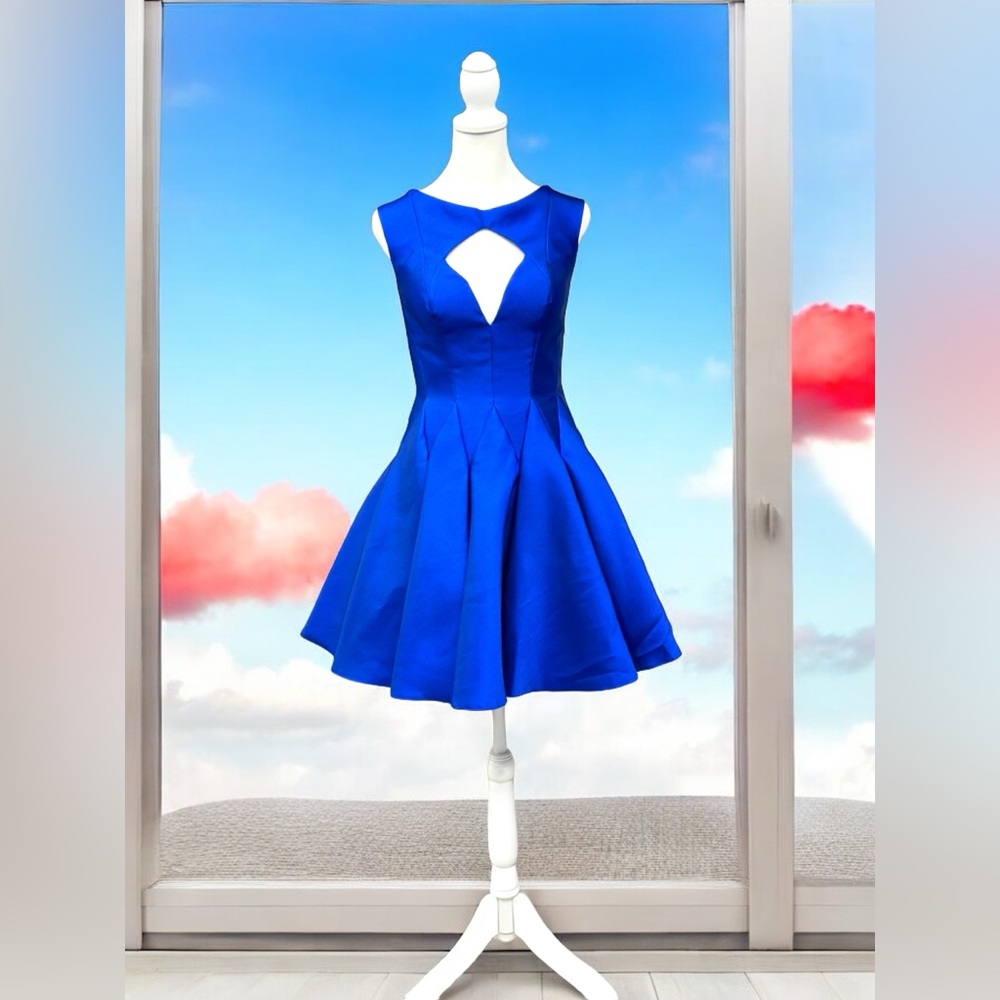 Classy Royal Blue Mini Party Dress Size S